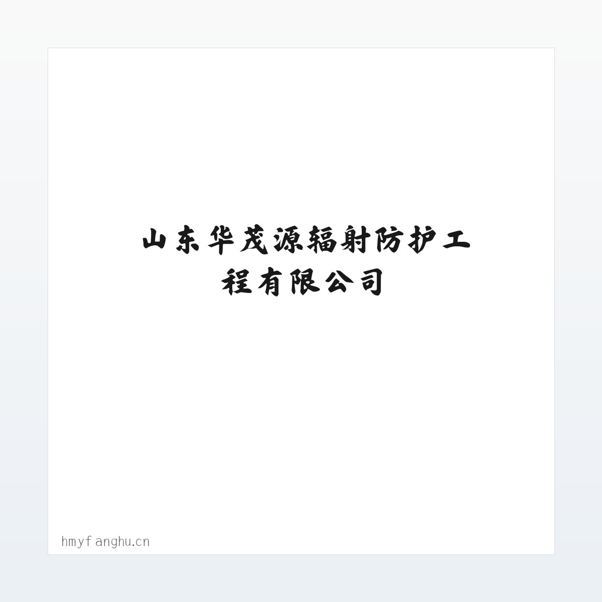 山东华茂源辐射防护工程有限公司 方图